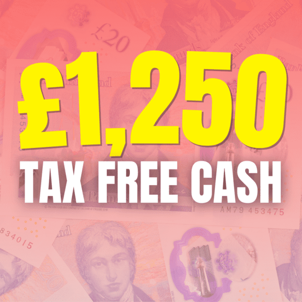WIN £1,250 TAX FREE CASH!