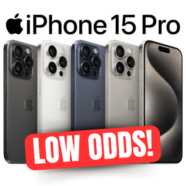 WIN AN APPLE iPHONE 15 PRO! (LOW ODDS)