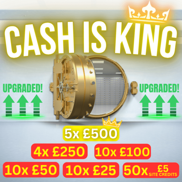 CASH IS KING V2 INSTANT WINS - OVER £5,000 WORTH OF CASH PRIZES