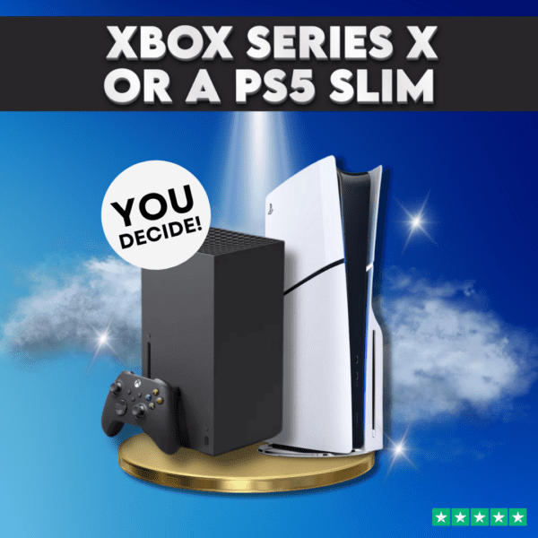 WIN THIS XBOX SERIES X or PLAYSTATION 5 SLIM (YOU CHOOSE)!